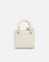 شنطة نسائية بجلد بارز بلون بيج