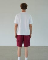 تي شيرت رجالي قطن بلون أبيض وعودي