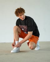 تي شيرت رجالي قطن بلون أسود