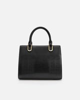 شنطة نسائية كلاسيك جلد بلون أسود