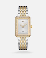 ساعة نسائية ستيل بلون فضي وذهبي