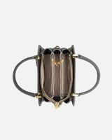 شنطة نسائية أنيقة جلد بلون رمادي