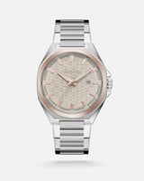 ساعة رجالية من الفي ستيل بلون فضي