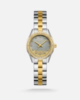 ساعة نسائية ستيل بلون فضي وذهبي