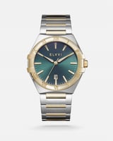 ساعة رجاليه ستيل بلون فضي وذهبي من الفــــي