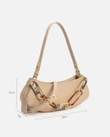 شنطة نسائية باللون البيج