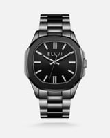 ساعة رجالية إلڤي ستيل بلون رمادي