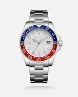 ساعة رجالية باللون الفضي