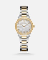 ساعة نسائية ستيل من إلڤي بلون ذهبي وفضي