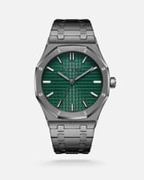 ساعة رجالية باللون الرمادي