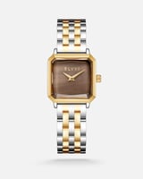 ساعة نسائية بسير ستيل بلون ذهبي وفضي