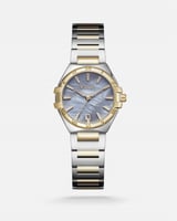 ساعة نسائية ستيل بلون فضي وذهبي