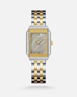 ساعة نسائيه ستيل بلون فضي وذهبي