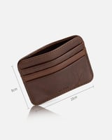محفظة رجالية جلد بلون بني