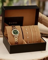 طقم هدايا نسائي باللون الذهبي