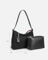 شنطة نسائيه بتصميم عملي بلون أسود