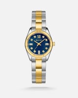 ساعة نسائيه من الستيل بلون فضي وذهبي من الـــــي