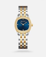 ساعة نسائية ستيل بلون فضي وذهبي