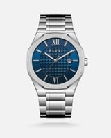 ساعة رجالية باللون الفضي