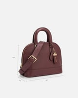 شنطة نسائية من الجلد بلون عودي