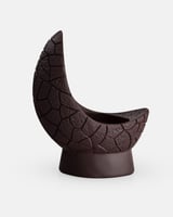 طقم مبخرة وعلبة بخور بلون بني غامق