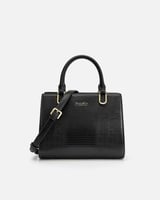 شنطة نسائية كلاسيك جلد بلون أسود