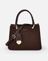 Elegant women's handbag set in brown color