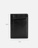 محفظة رجالية جلد بلون أسود