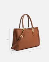 شنطة نسائية واسعة بلون بني