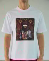 تي شيرت رجالي قطن بلون أبيض وعودي