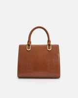 شنطة نسائية كلاسيك جلد بلون بني