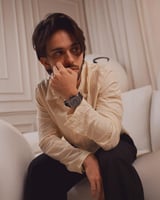 ساعة رجالية ربل من الفي باللون الأسود