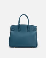 شنطة نسائية بتصميم كلاسيك بلون أزرق