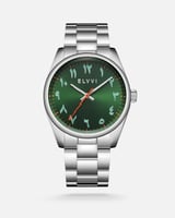 ساعة رجالية باللون الفضي