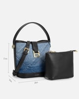 ‎ شنطة نسائية من الجلد و القماش