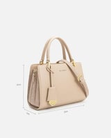 شنطة نسائية أنيقة جلد بلون بيج