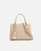 شنطة نسائية أنيقة جلد بلون بيج