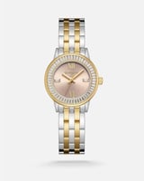 ساعة نسائية الفي ستيل ذهبي وفضي