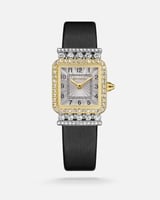 ساعة نسائية جلد بلون أسود