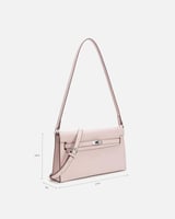 شنطة نسائية بتصميم أنيق بلون وردي