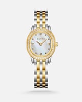 ساعة نسائية ستيل بلون فضي وذهبي