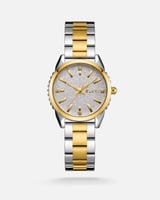 ساعة نسائية ستيل بلون فضي وذهبي