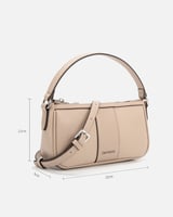 شنطة نسائية باللون البيج