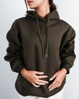 هودي نسائي بتصميم مميز بلون بني