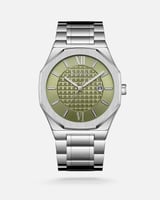 ساعة رجالية باللون الفضي