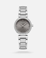 ساعة نسائيه بسير ستيل بلون فضي من الـــــي