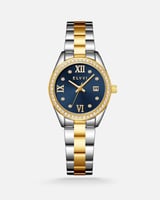 ساعة نسائية ستيل بلون فضي وذهبي