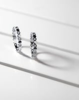 خاتم نسائي توينز عصري بلون فضي