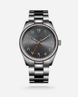 ساعة رجالية ستيل باللون الرصاصي