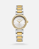 ساعة نسائية ستيل بلون فضي وذهبي